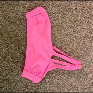 Pink one shoulder bikini top